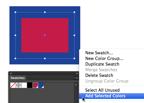 Adding swatches from an object Adding swatches from an object