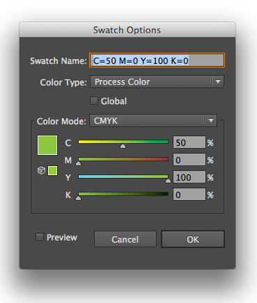Illustrator Swatches panel Illustrator Swatches panel