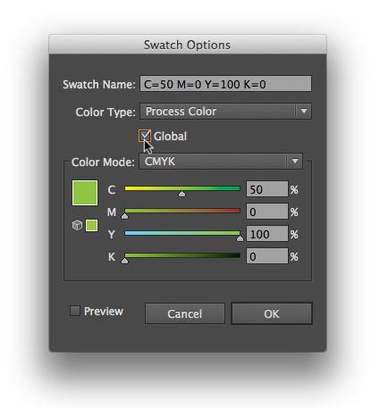 Illustrator Swatches panel Illustrator Swatches panel