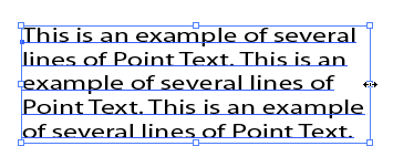 Scaling a Point Type object always scales the text.