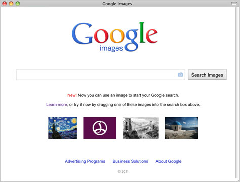 Google Search by Image tool