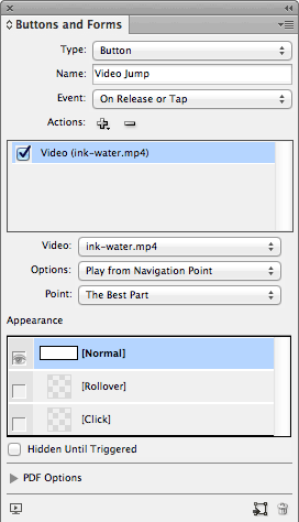 button to play video from navigation point in InDesign button to play video from navigation point in InDesign
