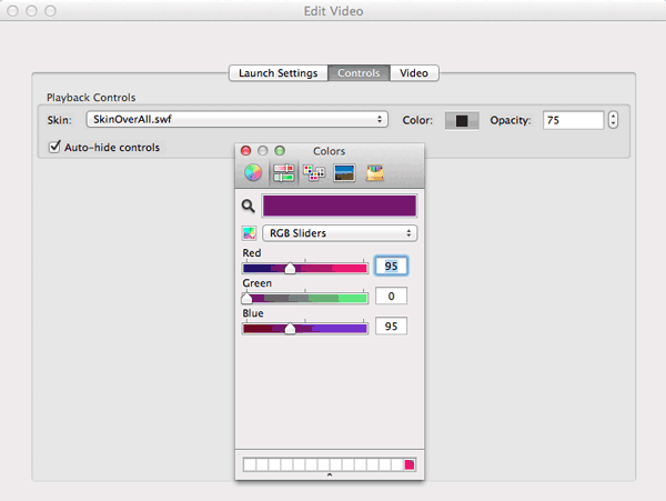 Edit Video dialog box in Adobe Acrobat Edit Video dialog box in Adobe Acrobat