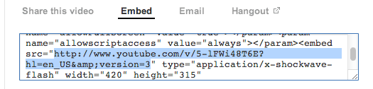 YouTube embed code YouTube embed code