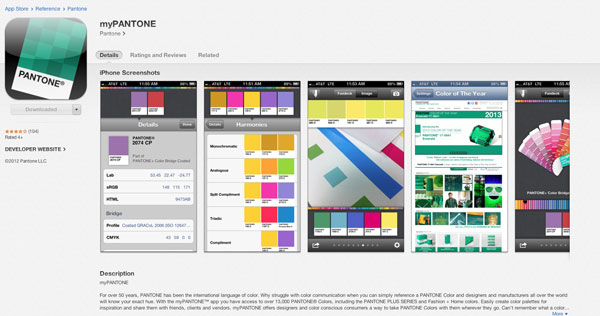 MyPantone app MyPantone app