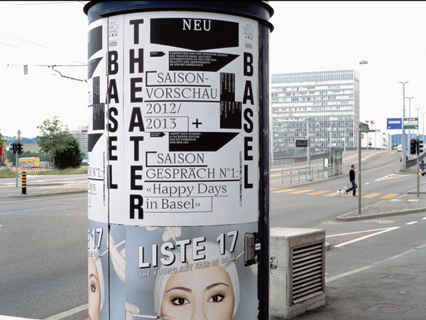 black and white designs for Theater Basel in Switzerland black and white designs for Theater Basel in Switzerland