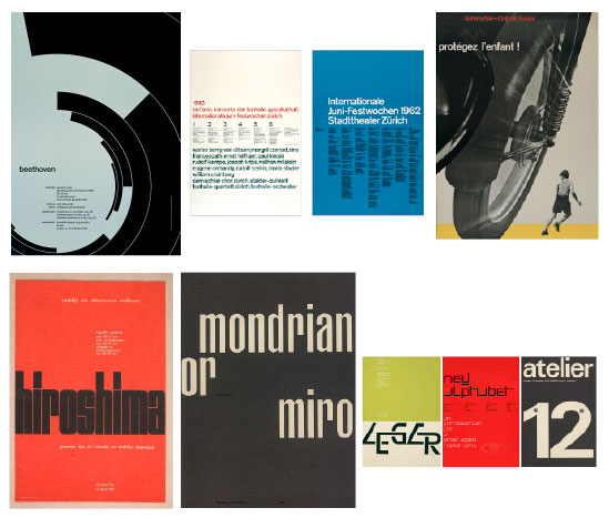 Grid-based work by Joseph Müller-Brockmann and Wim Crouwel Grid-based work by Joseph Müller-Brockmann and Wim Crouwel