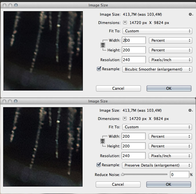 Photoshop CC Image Size dialog box Photoshop CC Image Size dialog box