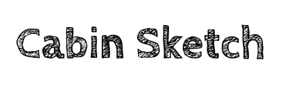 Type sample of Cabin Sketch font