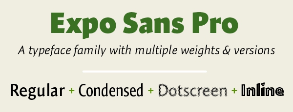 Expo Sans Pro typeface