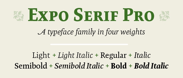 Expo Serif Pro typeface
