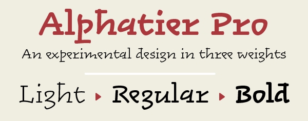 Alphatier Pro typeface