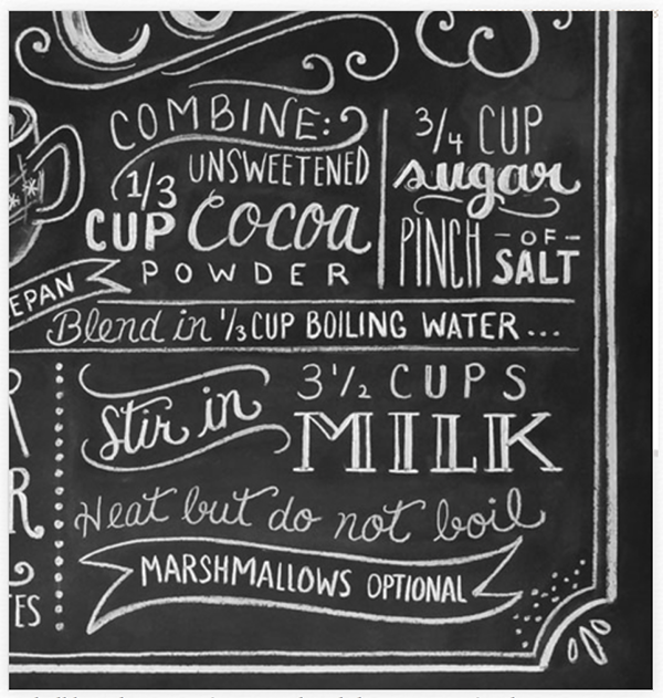 Hot Cocoa Chalk Art Hot Cocoa Chalk Art
