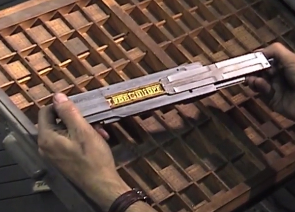 Still from Ludlow Typograph Machine documentary