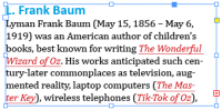 An example of a text frame in InDesign An example of a text frame in InDesign