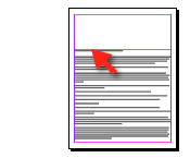 Thumbnail of InDesign page with newly created frame highlighted with red arrow.
